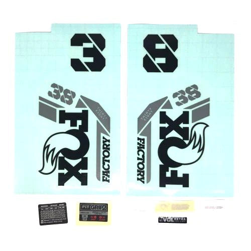 Decal Kit: 2021, 38, F-S, Black Logo, Shiny Orange Fork